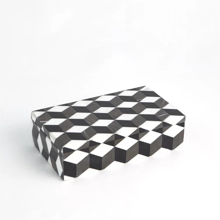 Global Views Escher Marble Box-Sm