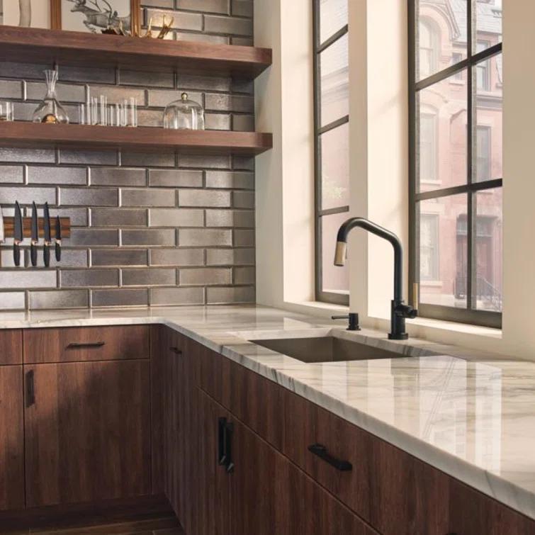 Modern Stainless Steel Pull-Down Kitchen Faucet with SmartTouch