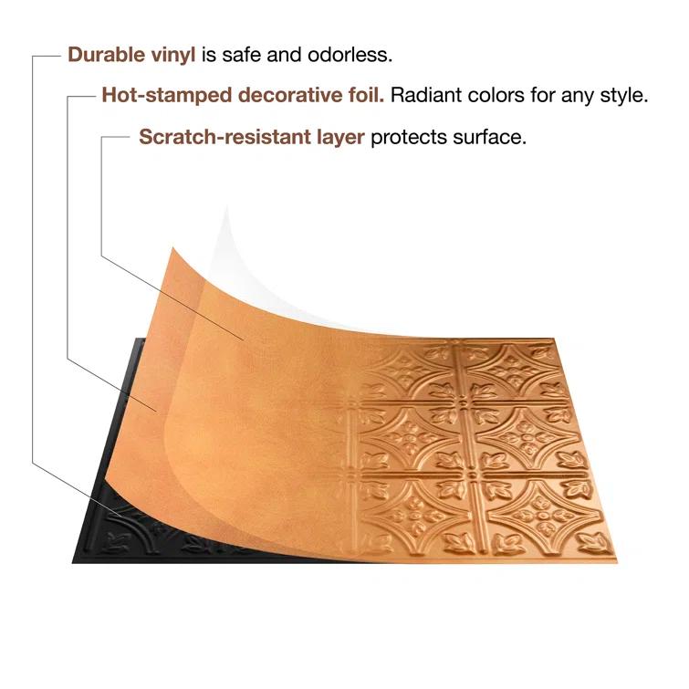 FASÄDE Diamond Plate Decorative Vinyl 4'X8' Wall Panel