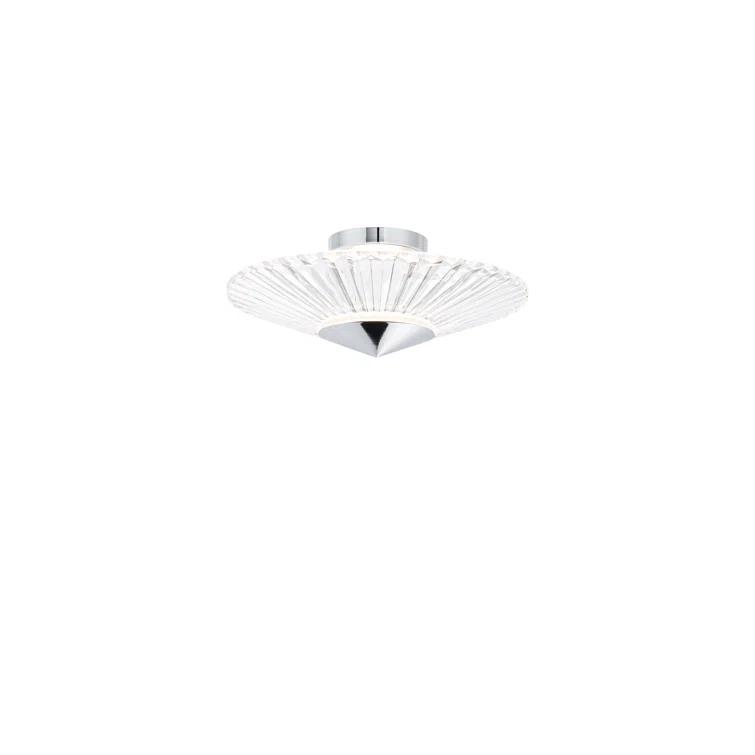 Origami Crystal LED Semi Flush Mount