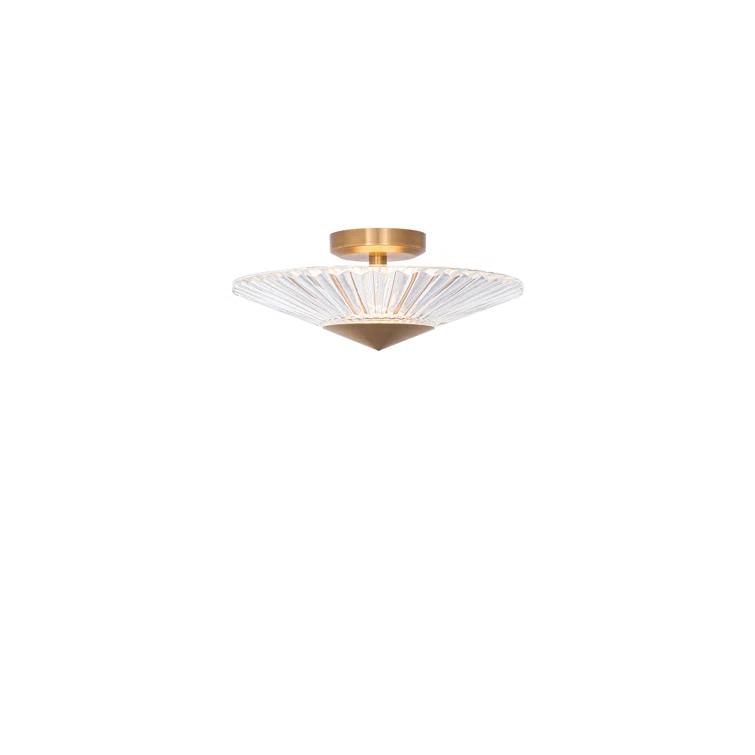 Origami Crystal LED Semi Flush Mount