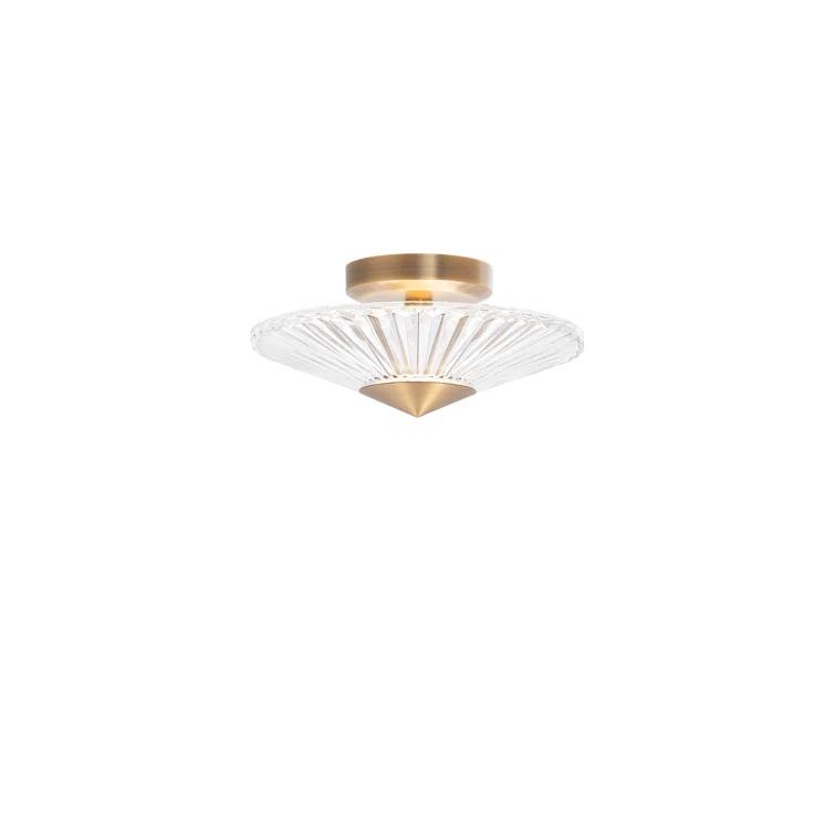 Origami Crystal LED Semi Flush Mount