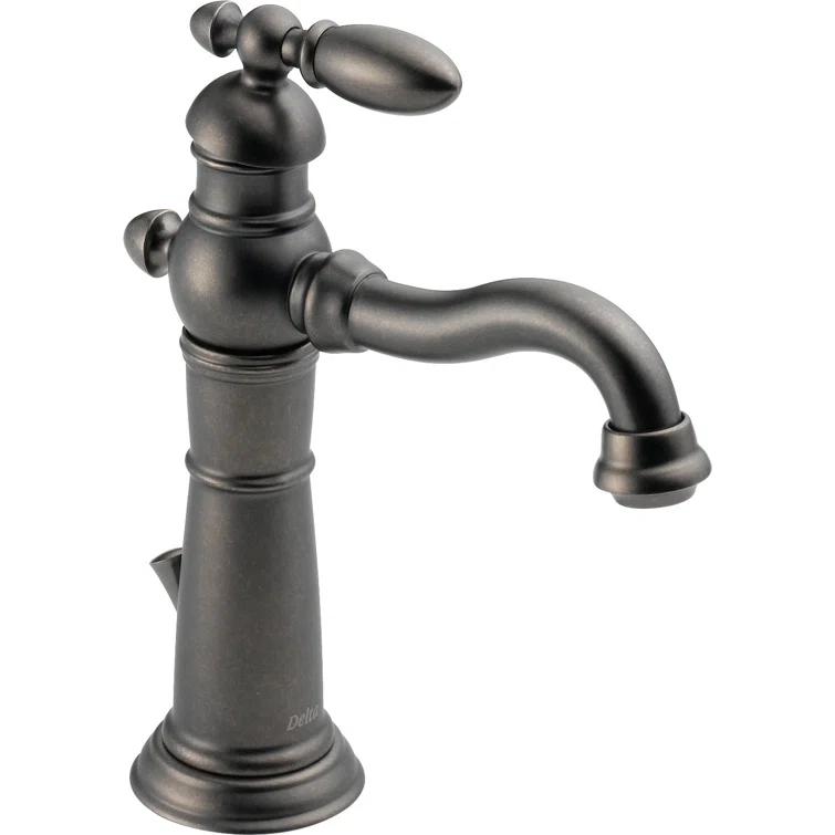 Victorian Single Hole Bathroom Faucet with Drain Assembly