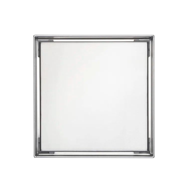 6" Square Shower Drain with Tile-In Pattern Grate