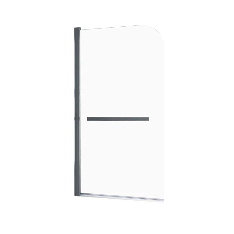 31" W x 55" H Tub Shower Door Panel, Foldable Bathtub Glass Shower Door, 180°Rotatable Pivot Glass Door Screen with 1/4" Thick SGCC Tempered Glass