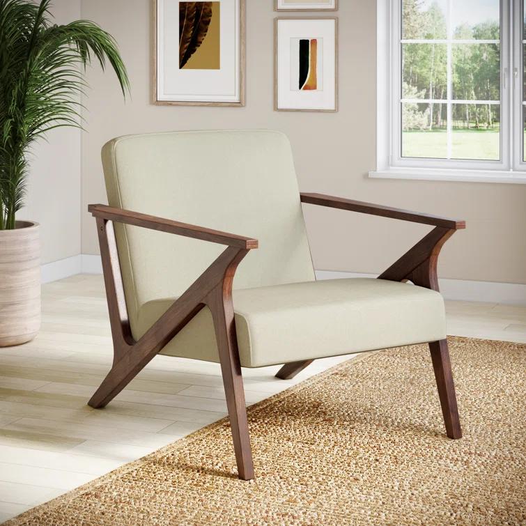 Glenwillow Home 30" Wide Grove MCM Wood Frame Upholstered Accent Chair