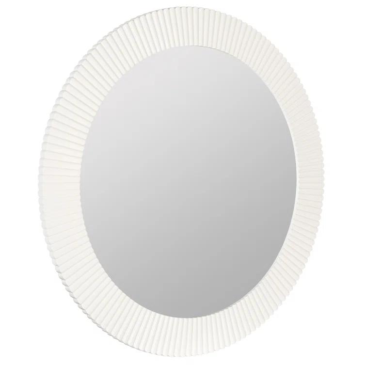 Novalee Round Mirror - White