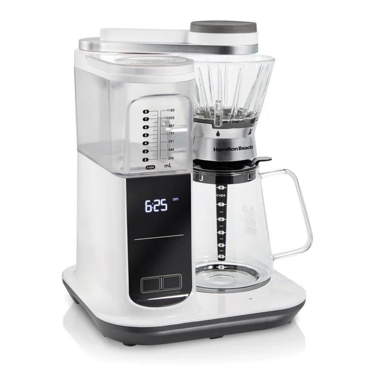Hamilton Beach 46700 Hamilton Beach® Convenient Craft Automatic or Manual Pour-Over 8-Cup Coffee Maker with 5 Strengths and Integrated Scale