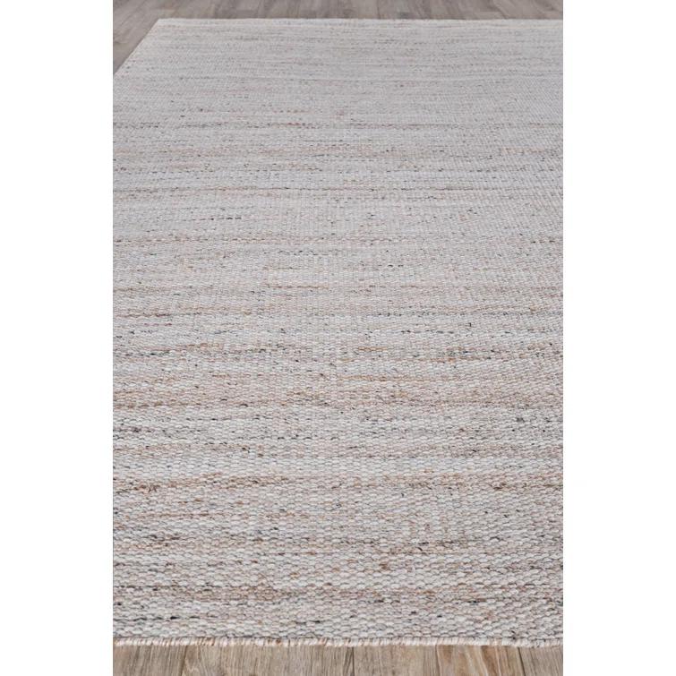 Loro Handmade Flatweave Light Beige Area Rug