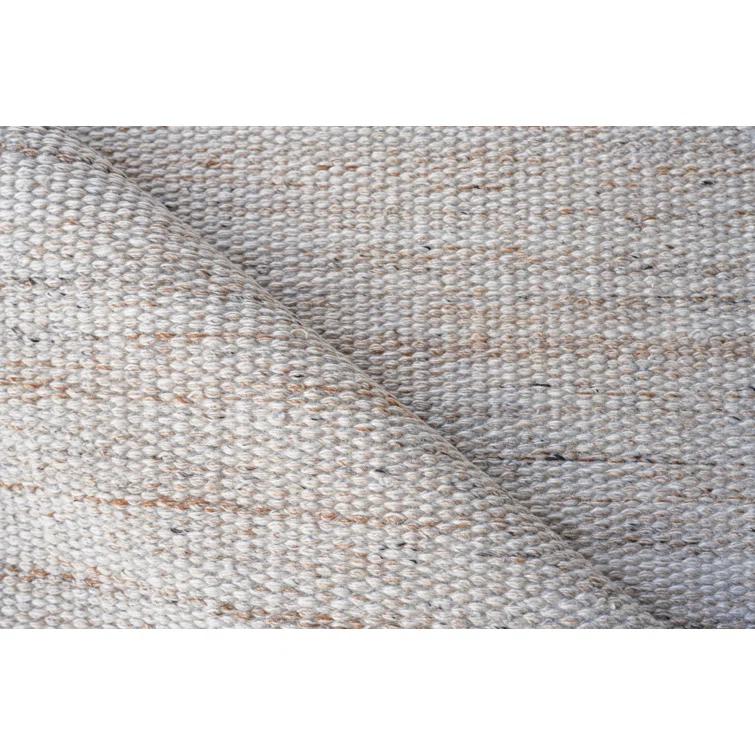 Loro Handmade Flatweave Light Beige Area Rug