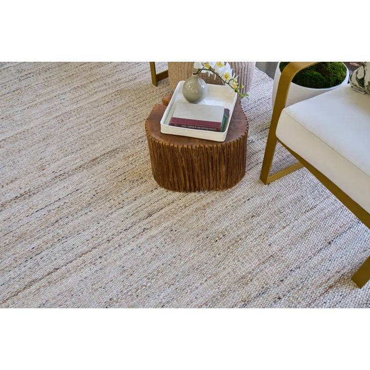 Loro Handmade Flatweave Light Beige Area Rug