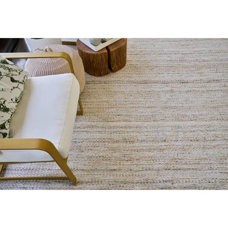 Loro Handmade Flatweave Light Beige Area Rug