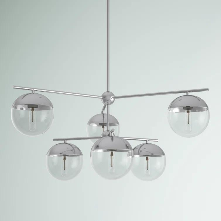 Yearby 6 - Light Dimmable Tiered Chandelier