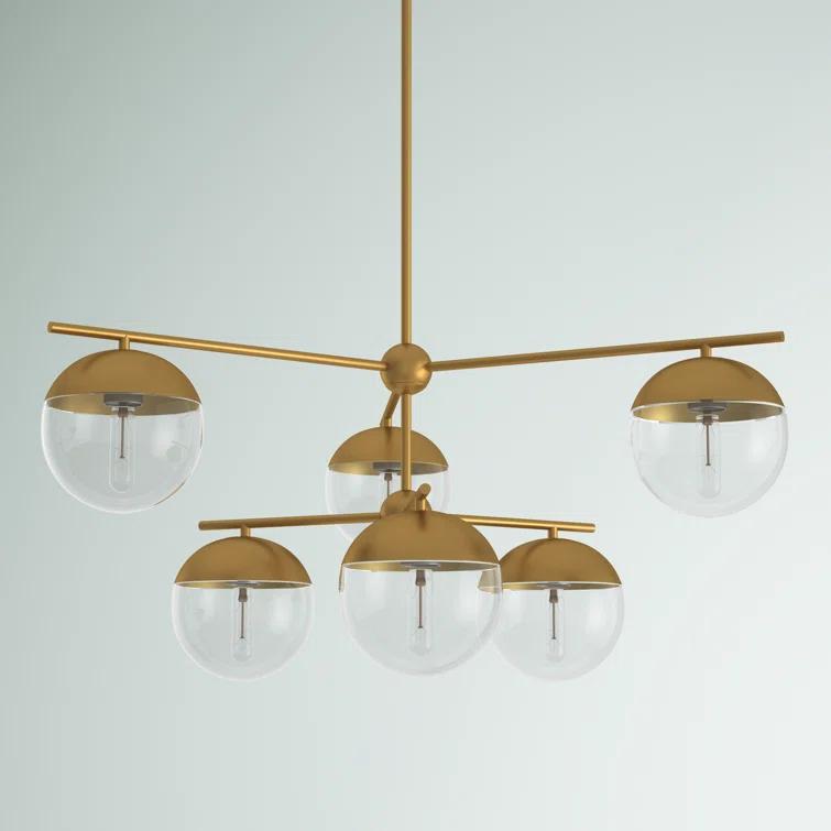 Yearby 6 - Light Dimmable Tiered Chandelier