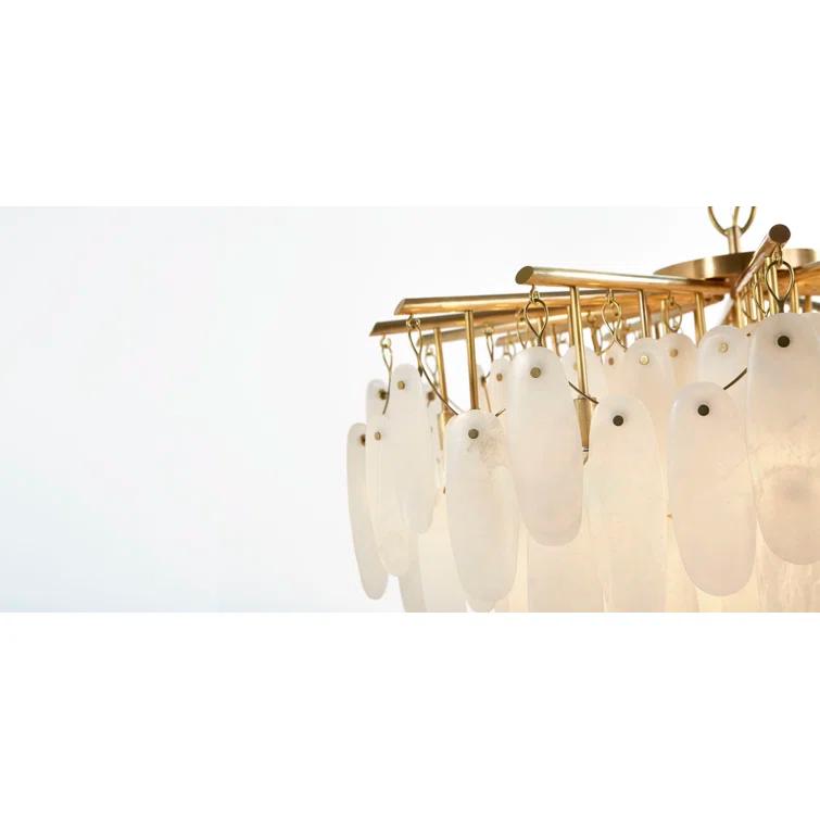 Cora Antique-Burnished Brass 35-Light Crystal Chandelier