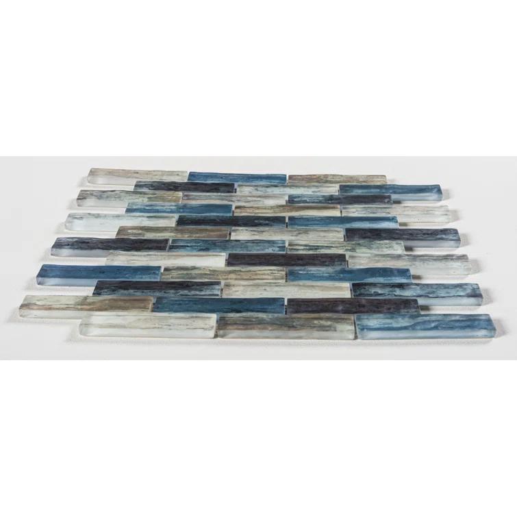 Giovan 1" x 4" Glass Brick Joint Mosaic Shower Walls, Kitchen Backsplash and Floor Tile