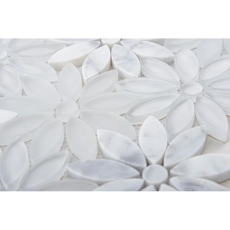 Fresh Novelty Flower Polished Natural Stones Wall & Floor Mosaic Tile