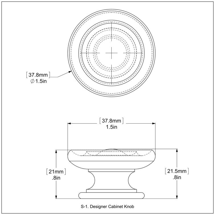 Gober 1" Diameter Mushroom Knob
