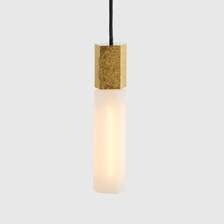 Tala Basalt Single Pendant Light - Brass