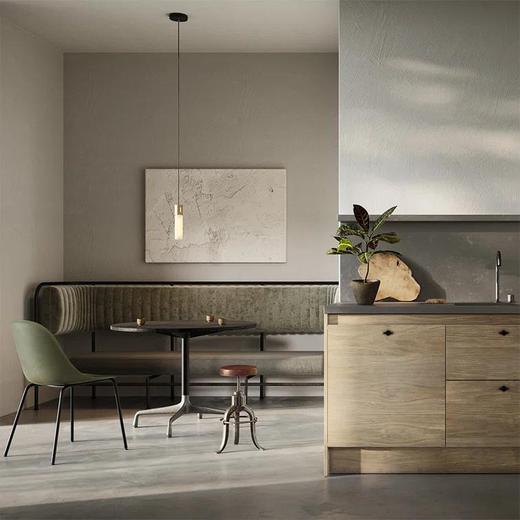 Tala Basalt Single Pendant Light - Brass
