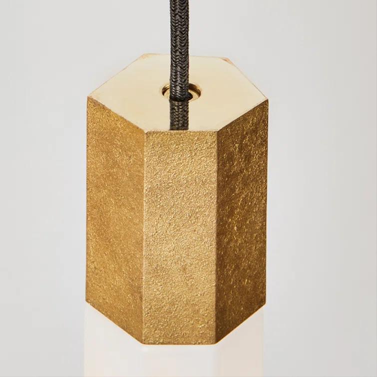 Tala Basalt Single Pendant Light - Brass
