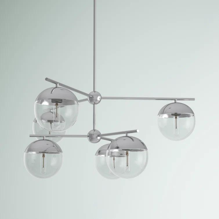 Yearby 6 - Light Dimmable Tiered Chandelier