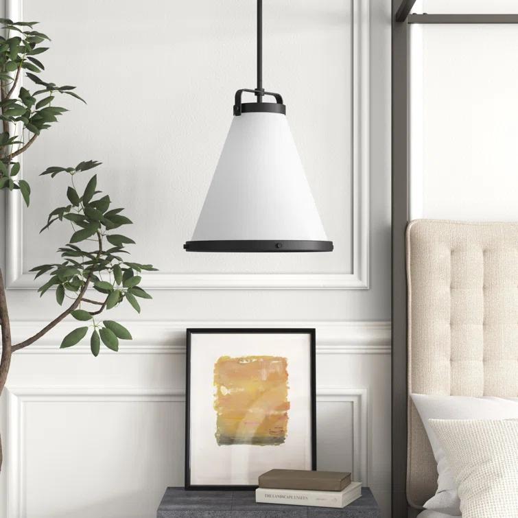 Coco Single Light Cotton / Cotton Blend Dimmable Pendant
