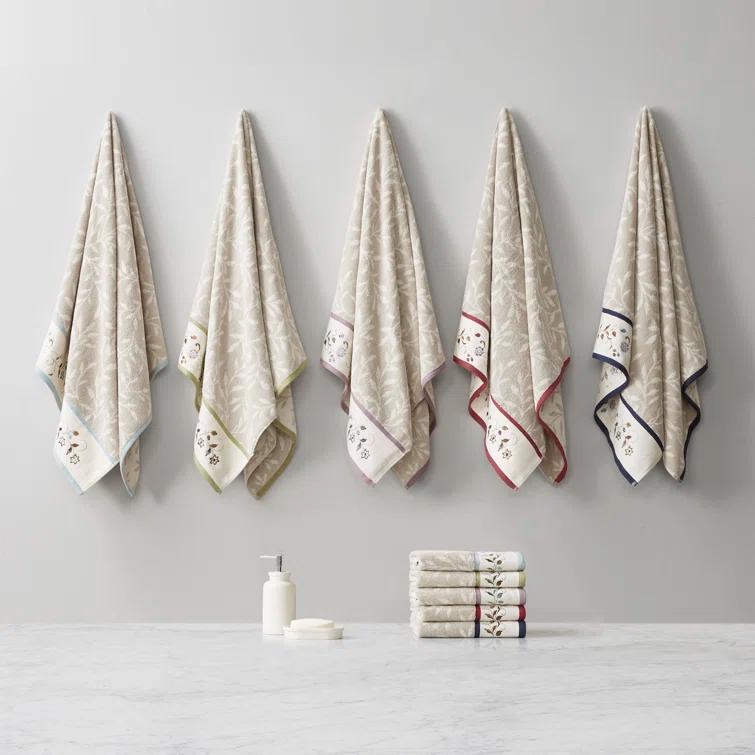 Madison Park Raheem Embroidered Cotton Jacquard Towel Set (Set of 6)