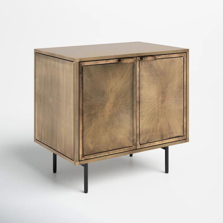 Argonaut Metal Cabinet Nightstand (25")