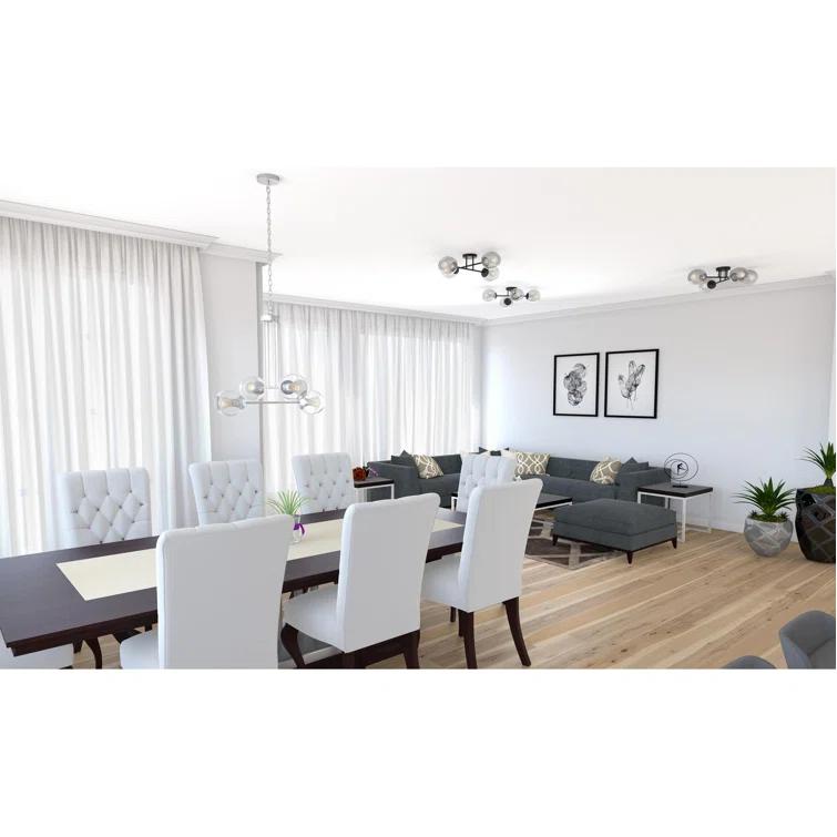 AFX - Jamie 4- Light Ceiling Semi Flush in Contemporary-Modern-Transitional