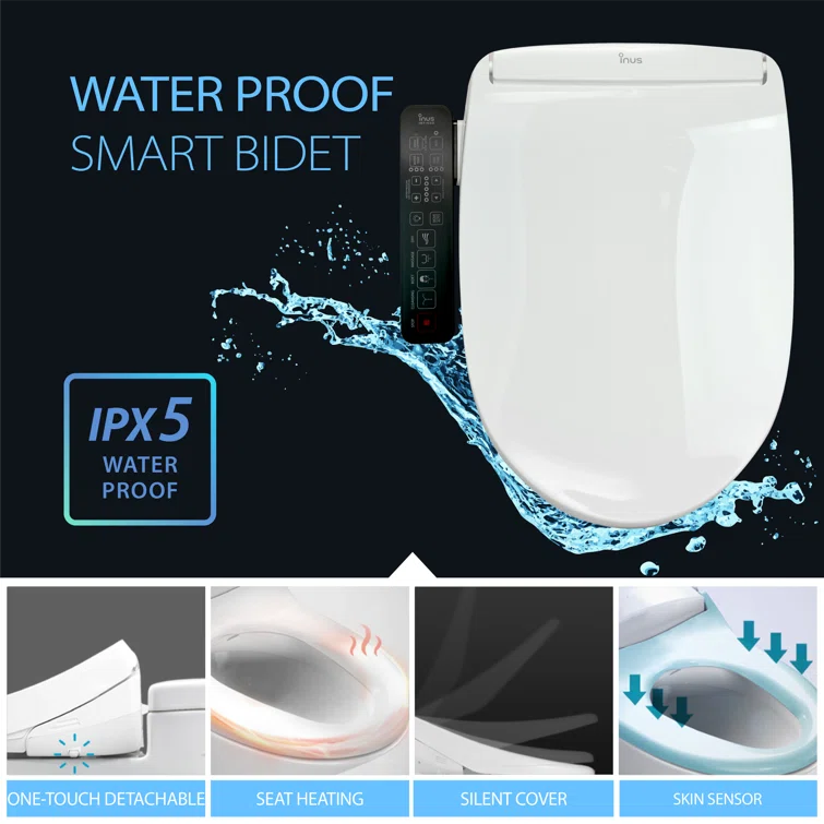 INUS Elongated Toilet Seat Bidet IST-N32