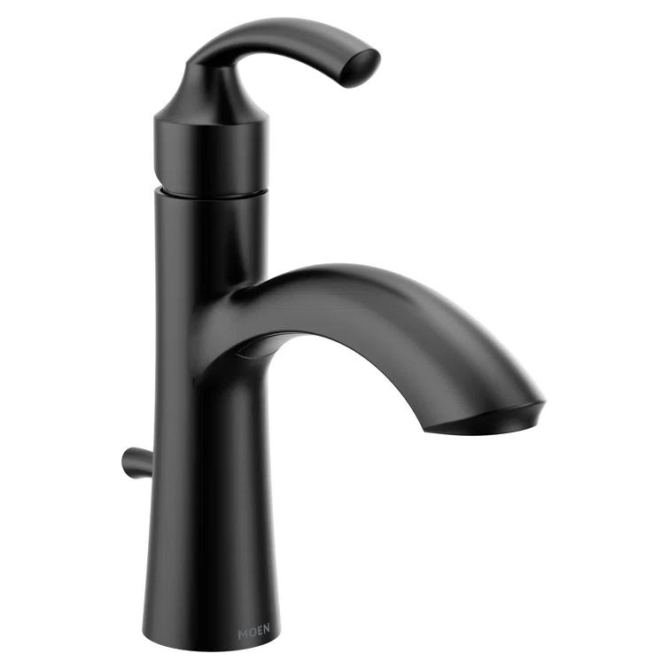 MOEN Glyde 1-Handle 1-Hole Bathroom Faucet with Drain Kit Included (Drain Included)