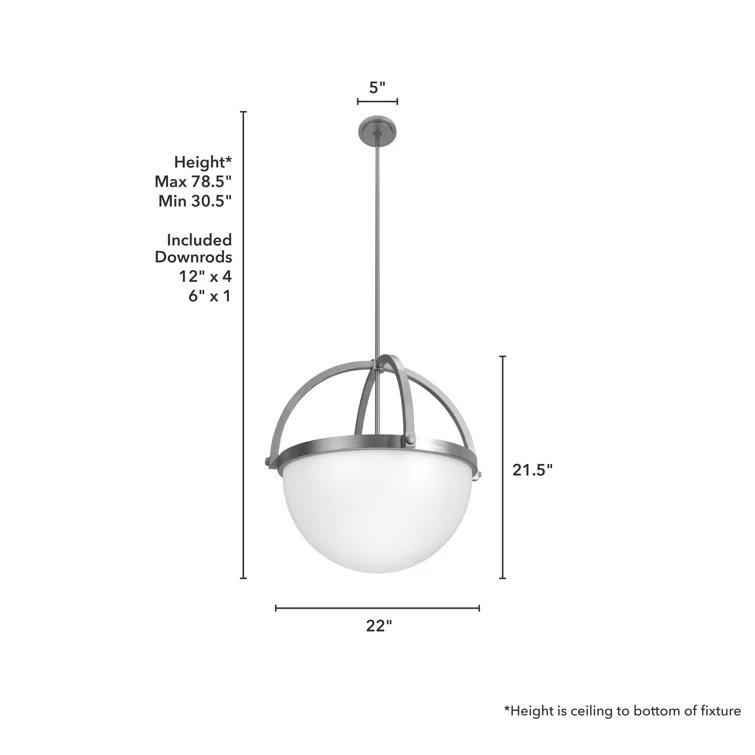Wedgefield 3 Light Globe Pendant
