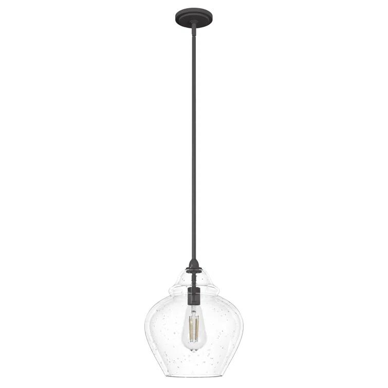 Dunshire 1 Light Noble Bronze Pendant with Glass