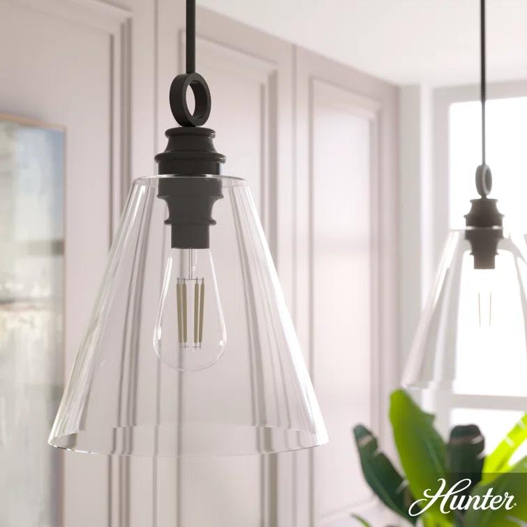 Klein 1 Light Glass Cone Pendant