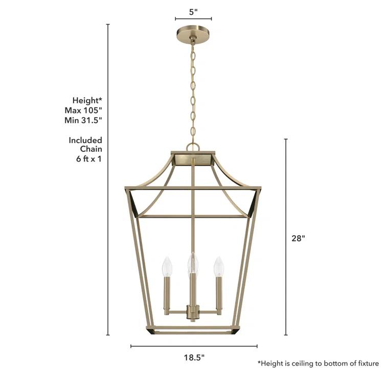 Laurel Ridge 4 Light Lantern Pendant