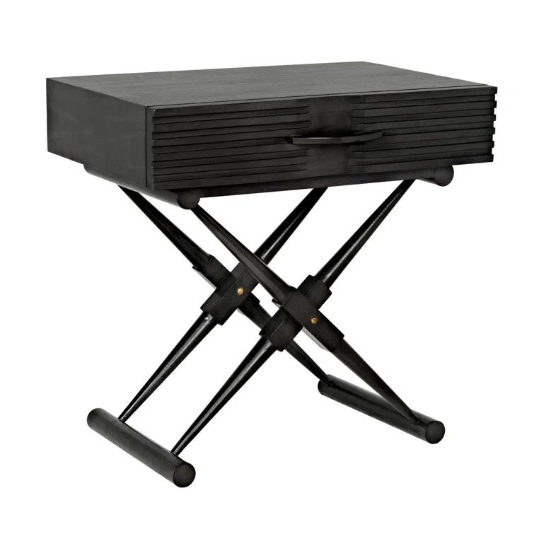 Zanta Solid Wood End Table with Storage