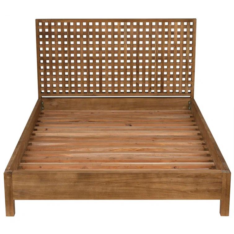 Noir Quinnton Solid Wood Slat Bed
