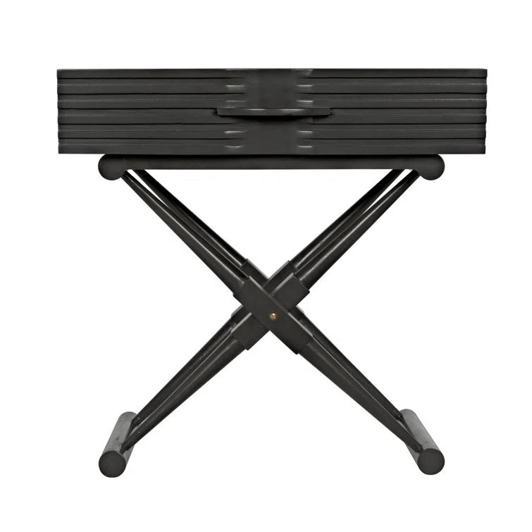 Zanta Solid Wood End Table with Storage