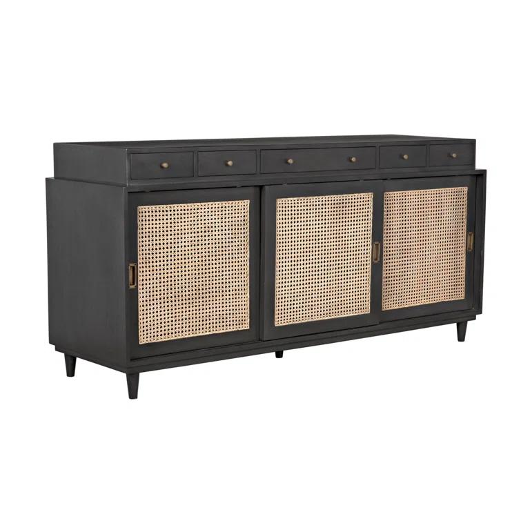 Noir Hermosa 72'' Solid Wood Sideboard