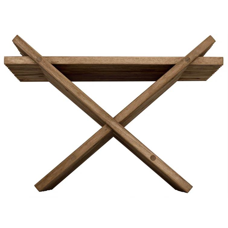 Noir Dede Solid Wood Accent Stool
