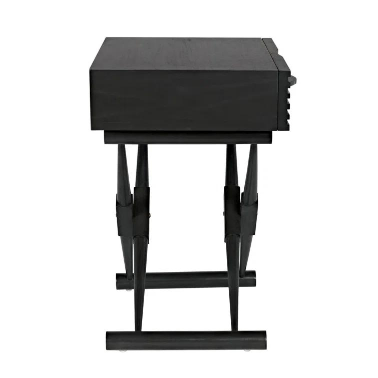 Zanta Solid Wood End Table with Storage