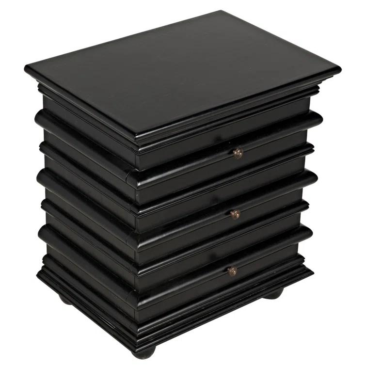 Ascona Solid Wood 3 - Drawer End Table