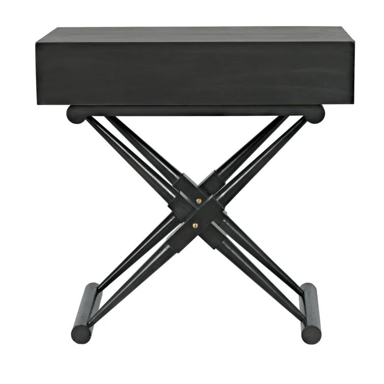 Zanta Solid Wood End Table with Storage