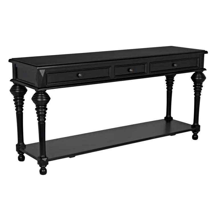 Noir Colonial 72'' Solid Wood Console Table
