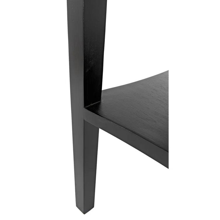 Luna 1 Drawer Nightstand - Hand Rubbed Black