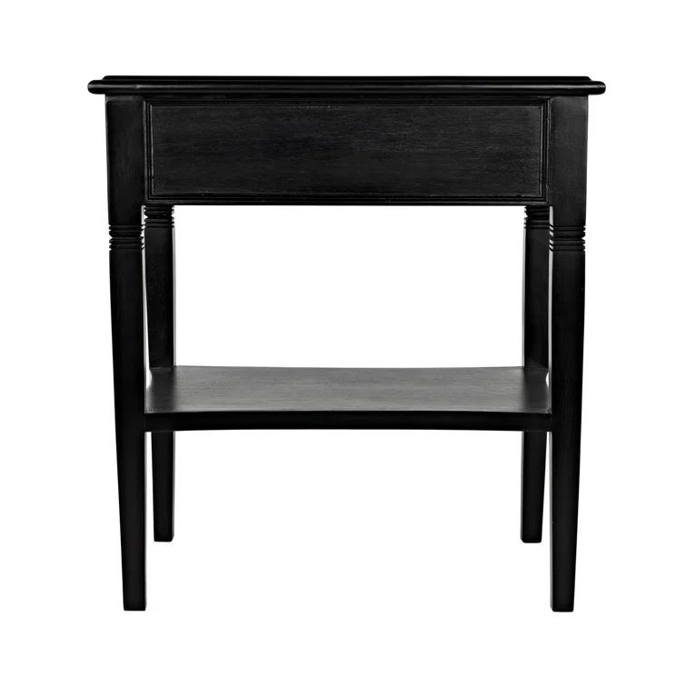 Luna 1 Drawer Nightstand - Hand Rubbed Black