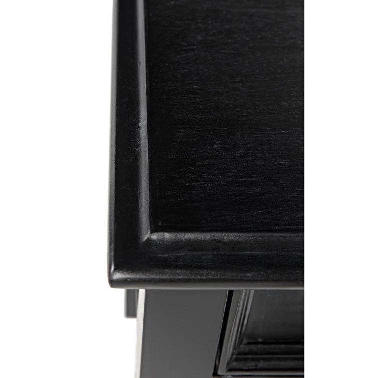 Luna 1 Drawer Nightstand - Hand Rubbed Black