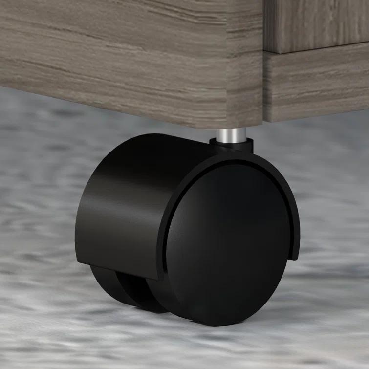 Studio C Executive Office Desk with Mobile File Cabinet