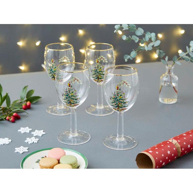 Spode Christmas Tree Wine Glasses (Set of 4)